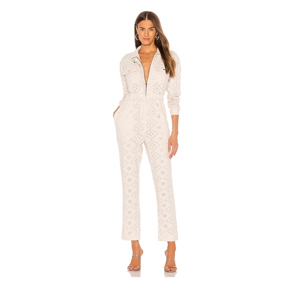 Free People Pants - NWOT Free People Set The Tone Jumpsuit in Ivory
